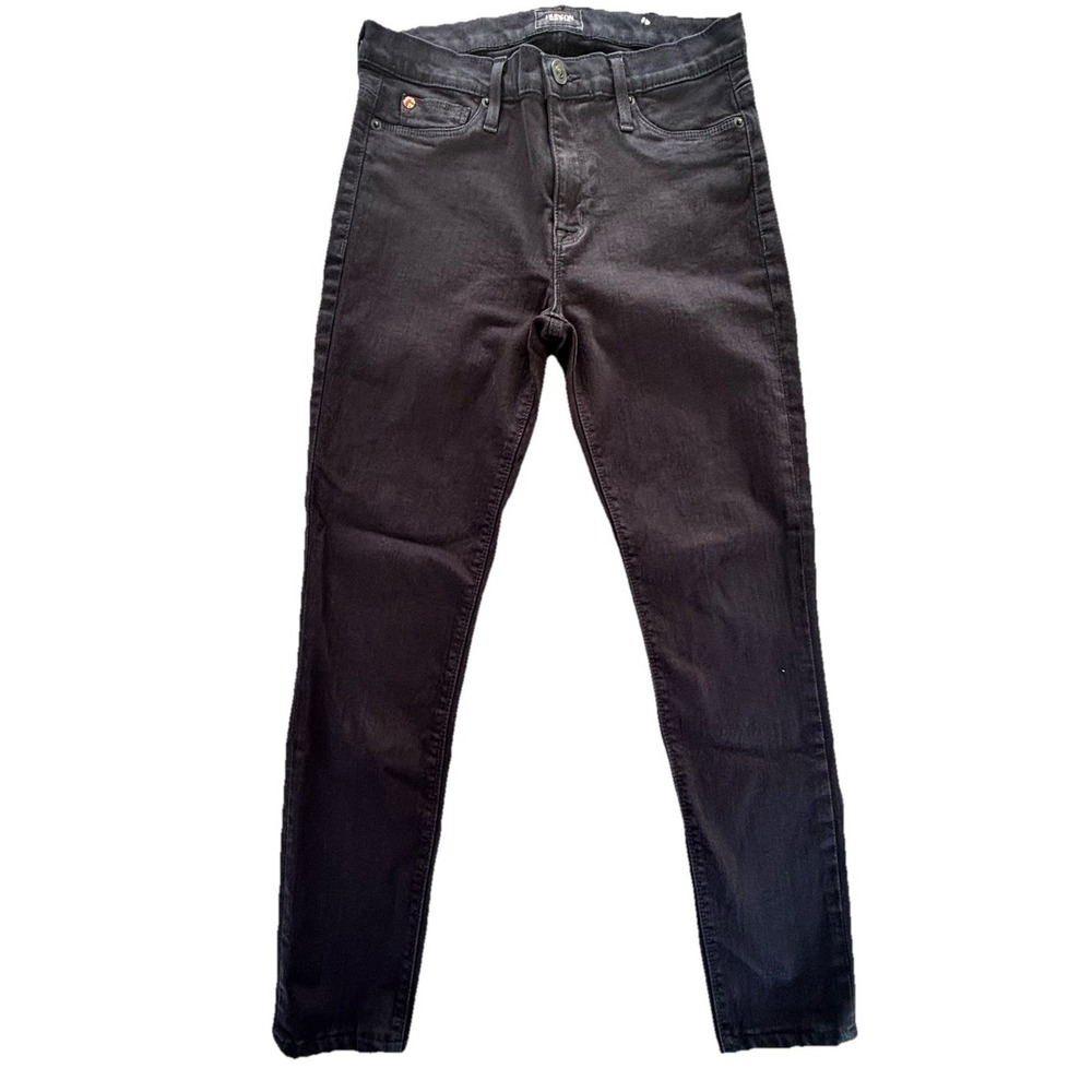 Hudson Women's Nico Mid-Rise Super Skinny Black Jeans Size 28